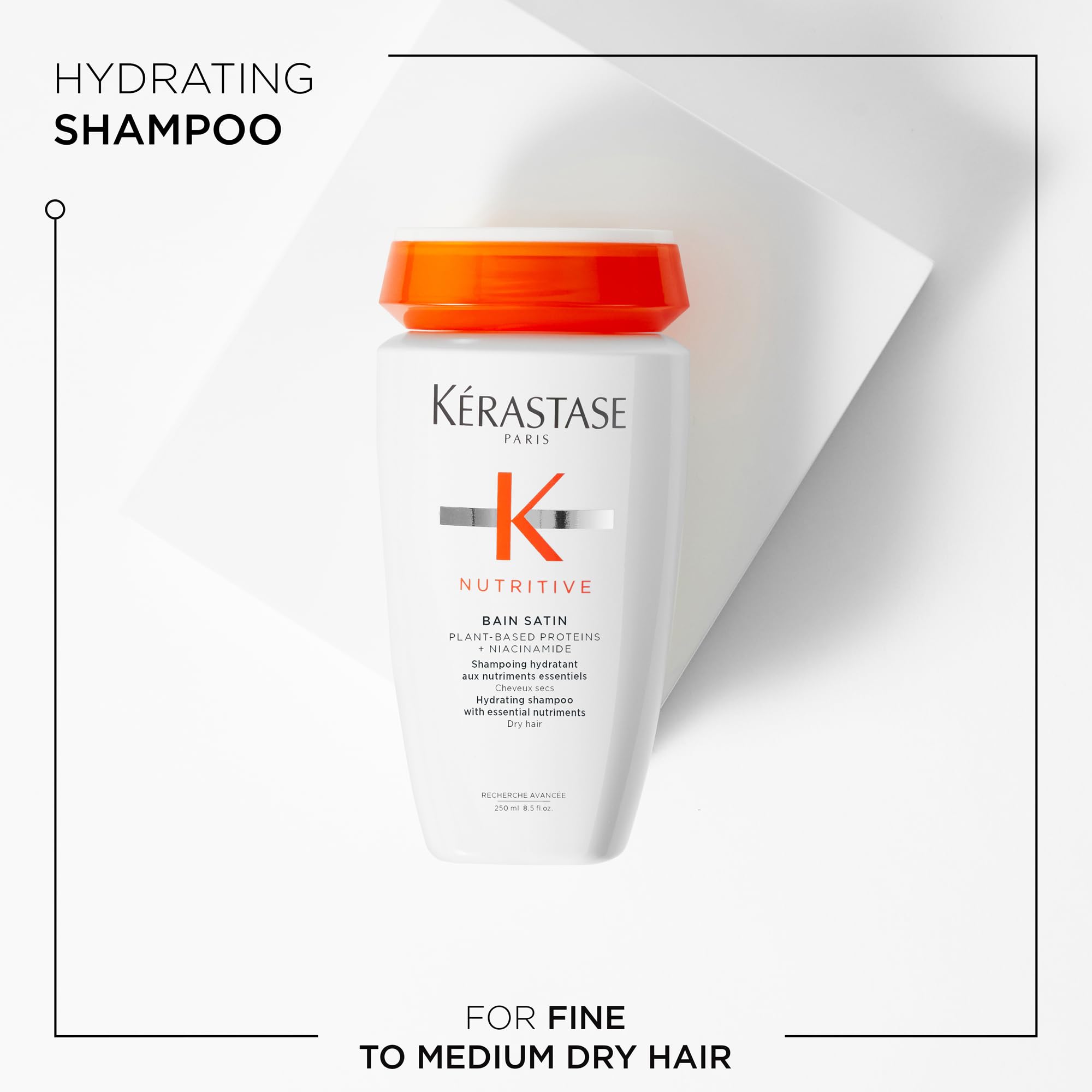 KÉRASTASE Nutritive label detail highlights niacinamide for moisture and strength