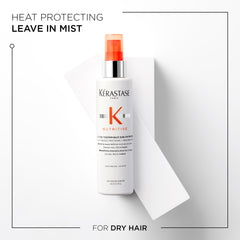 KÉRASTASE Nutritive Heat Protecting Spray on damp hair aids detangling and smoothness