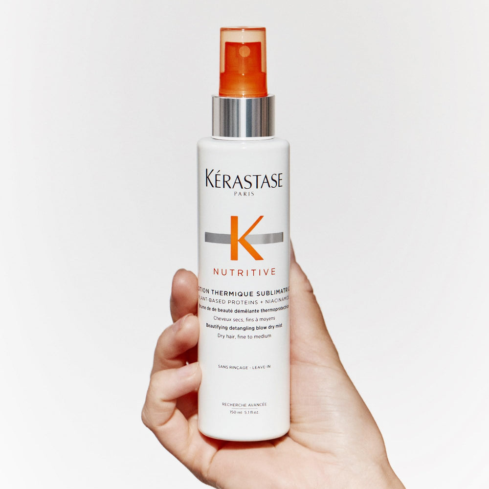 KÉRASTASE Nutritive Heat Protecting Spray enhances shine after styling