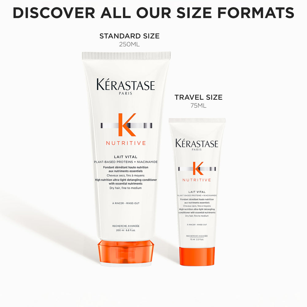 Kérastase Nutritive Lait Vital pack corner — travel-friendly packaging for routines.