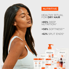 KÉRASTASE Nutritive Masquintense mask creamy texture indicates smooth moisture.