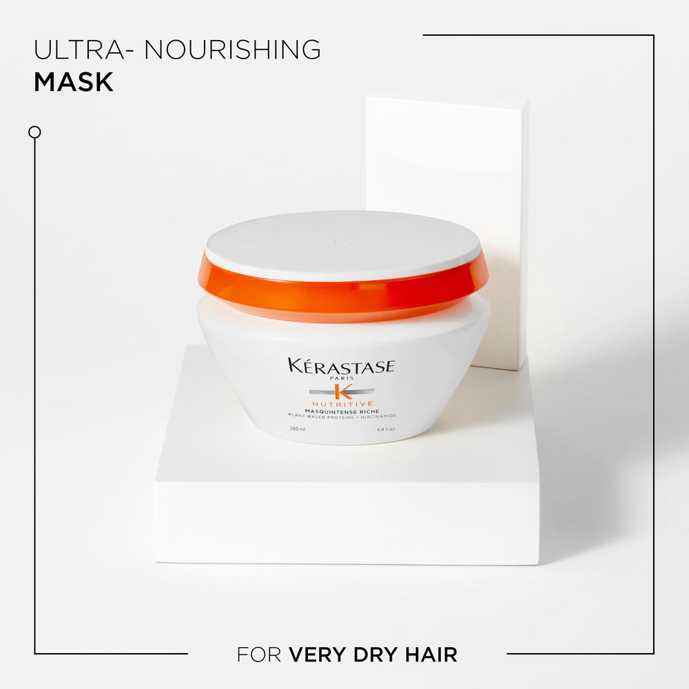 KÉRASTASE Masquintense Riche hair application massaged onto mid-lengths and ends