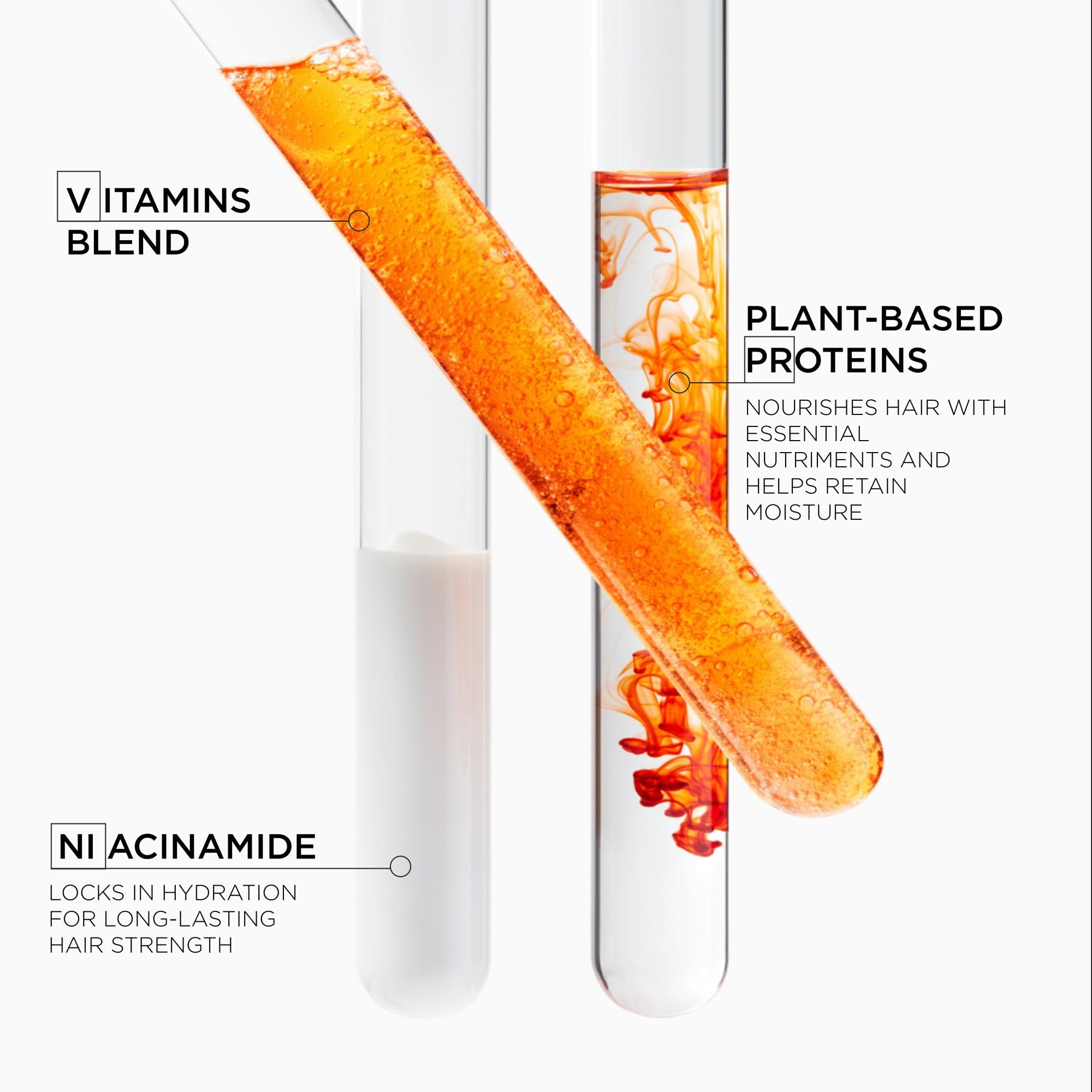 Detangling closeup demonstrates easier comb-through after washing with Nutritive