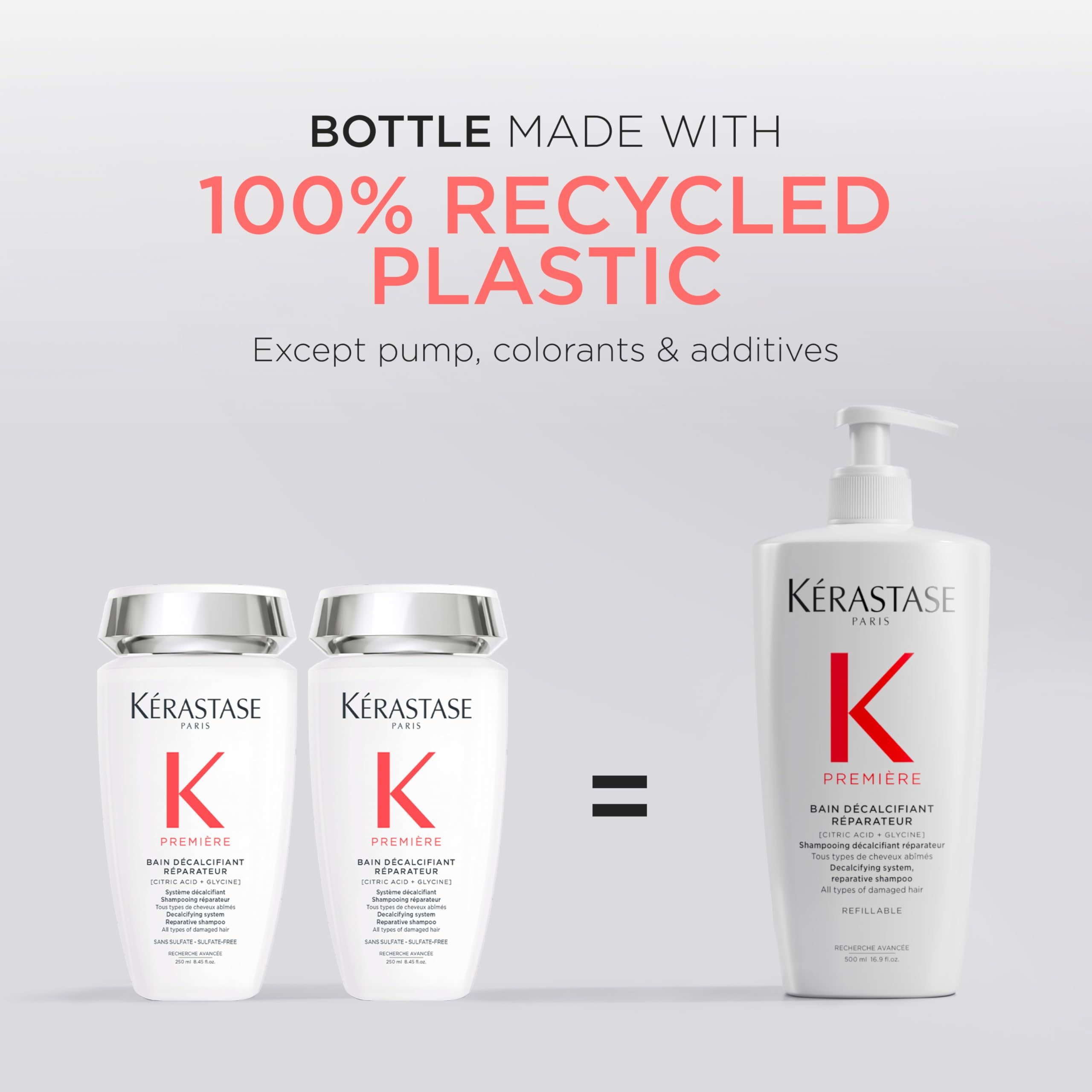KÉRASTASE Première Bain Decalcifying Shampoo before-after style highlights damage repair potential