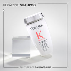 KÉRASTASE pre-shampoo texture close-up illustrating decalcifying action for cleaner hair