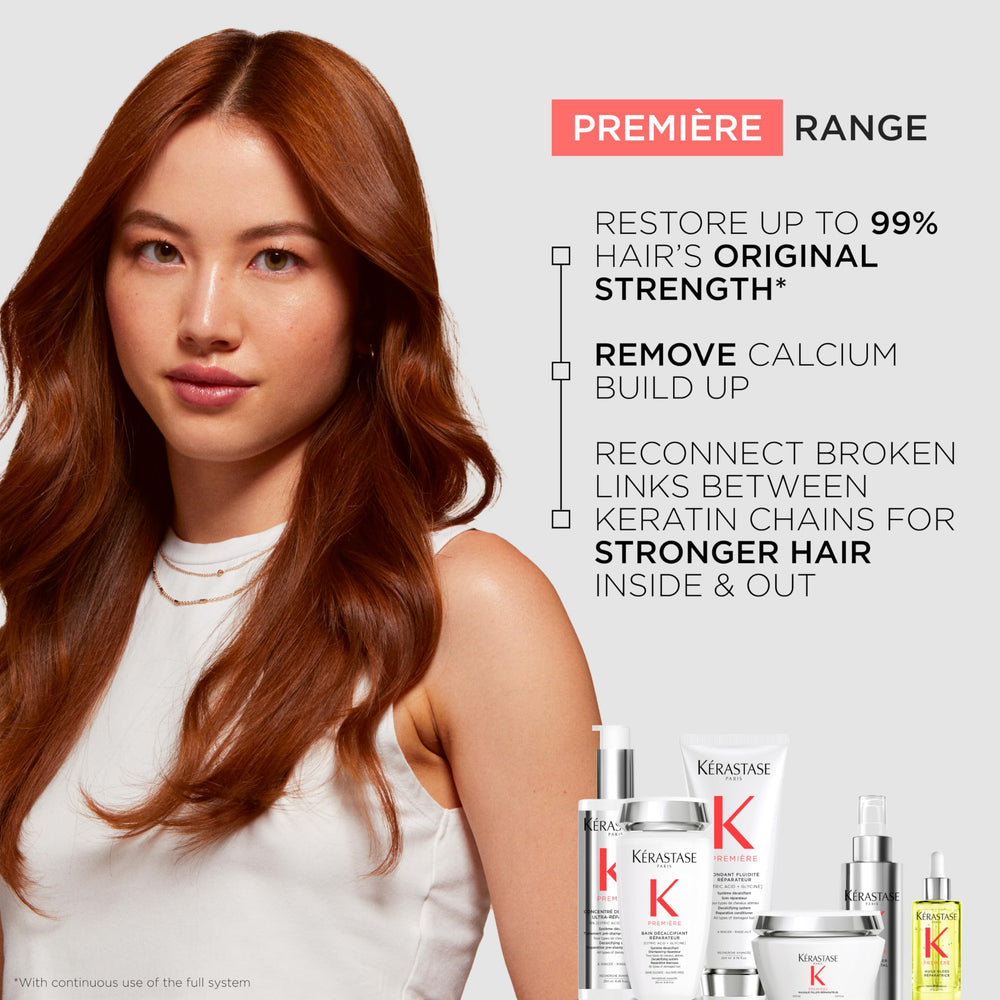 Premium packaging of Kerastase Premiere formula emphasizing repair claims.