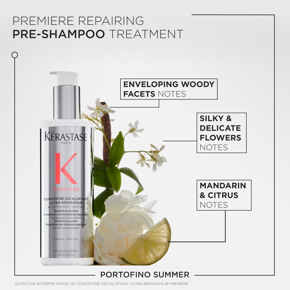 KÉRASTASE Premiere Repair closeup of shine test suggests improved gloss.