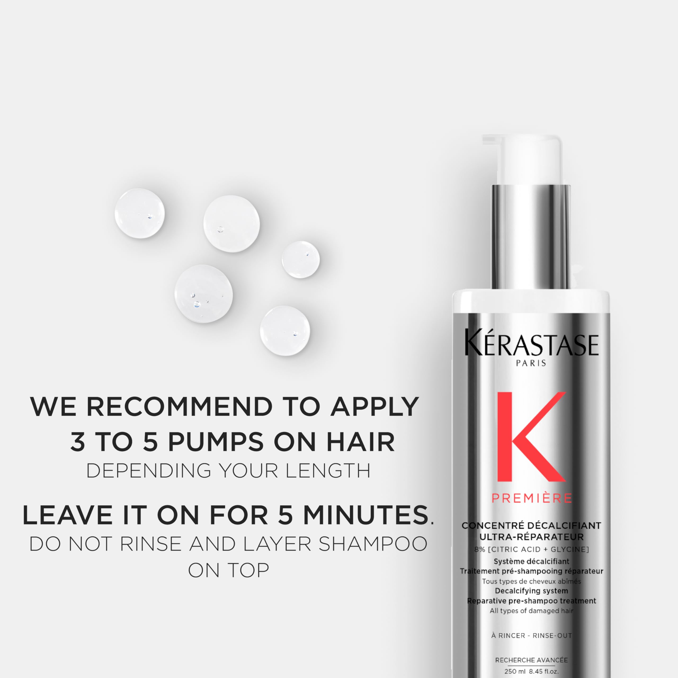 Kerastase Premiere Repair pre-shampoo with glycine reconnecting keratin bonds