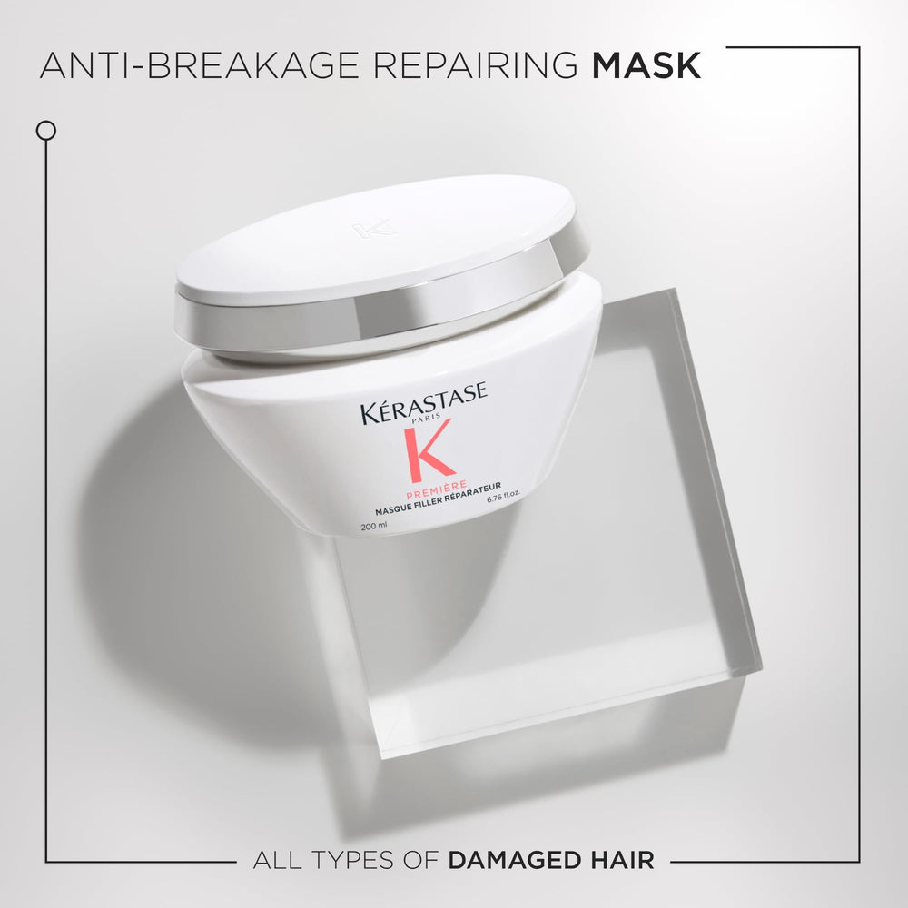 KÉRASTASE shampoo dispensing from bottle demonstrating gentle cleansing benefit