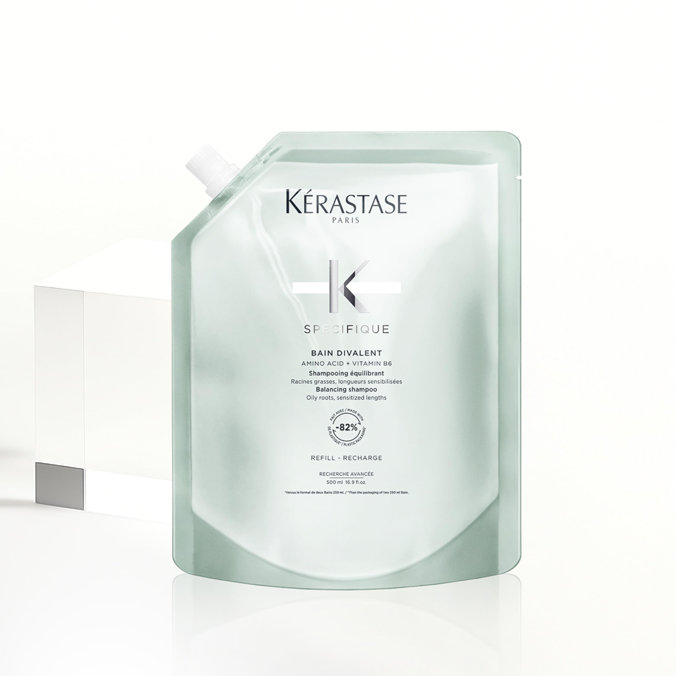 KÉRASTASE label close-up highlighting ingredient clarity and trust