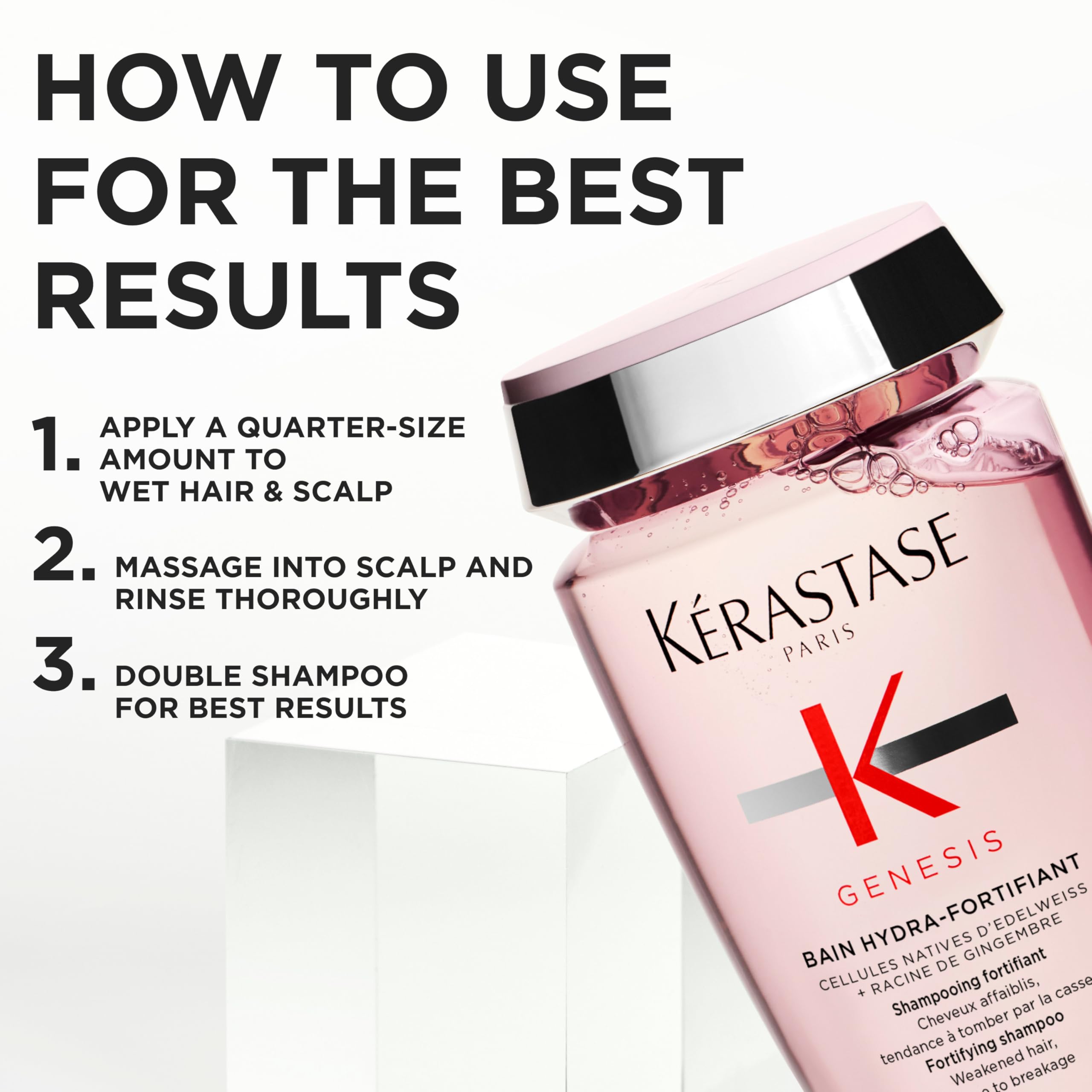 KÉRASTASE refill in hand indicating 16.9 fl oz size and value benefit