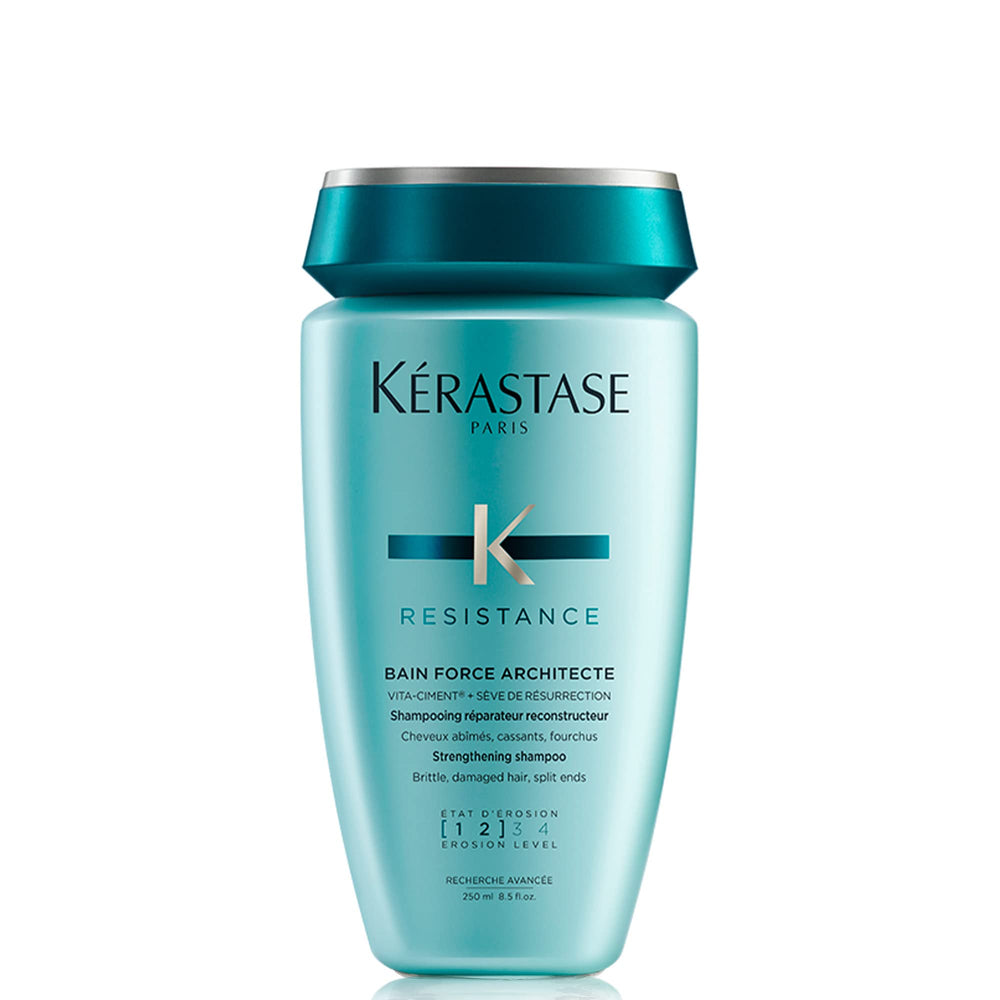 Kérastase Resistance Force Architecte shampoo bottle – strengthening action for damaged hair.