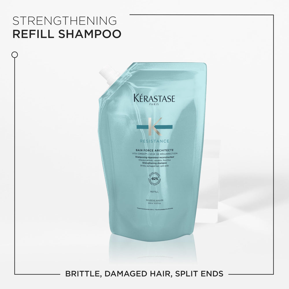KÉRASTASE Pro-Keratine Complex illustration strengthens hair fibers.