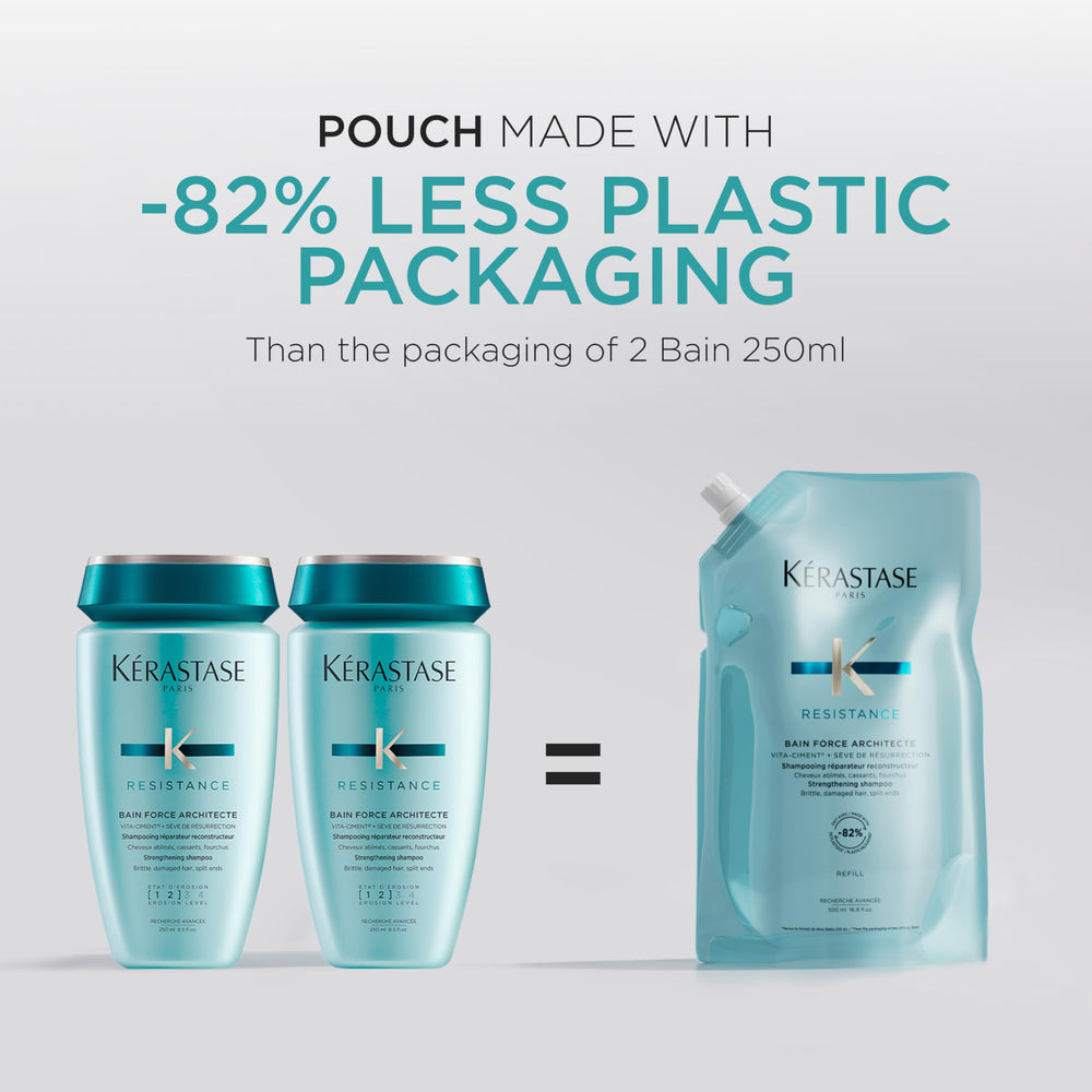 KÉRASTASE refill pack encourages eco-conscious daily use.