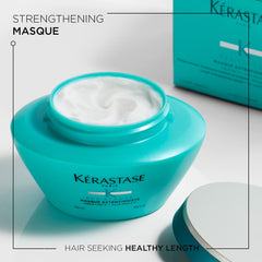 KÉRASTASE Resistance Masque Extentioniste tub closeup highlights creamy texture ideal for detangling