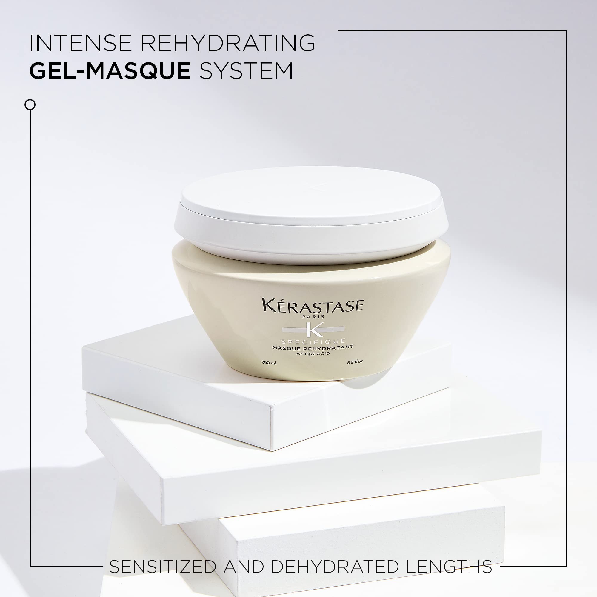 KÉRASTASE Specifique Rehydratant cream-texture enables easy detangling and smoothness.