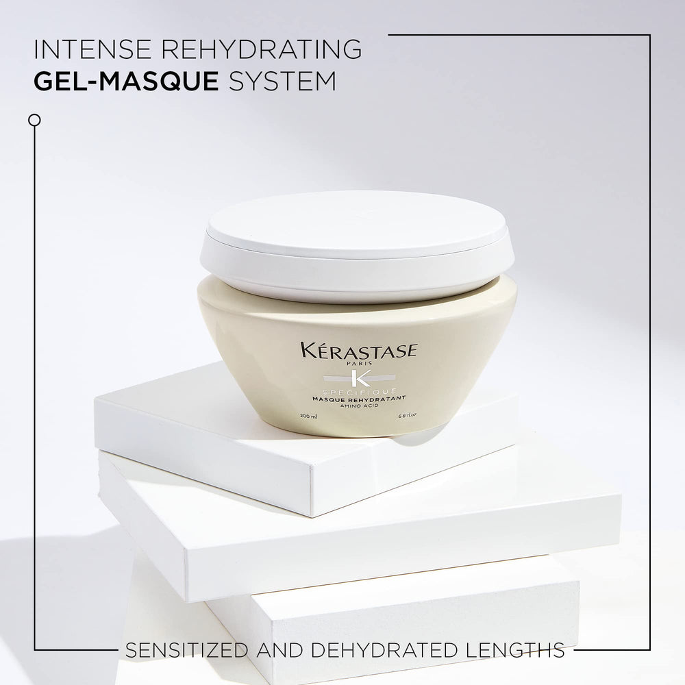 KÉRASTASE Specifique Rehydratant cream-texture enables easy detangling and smoothness.