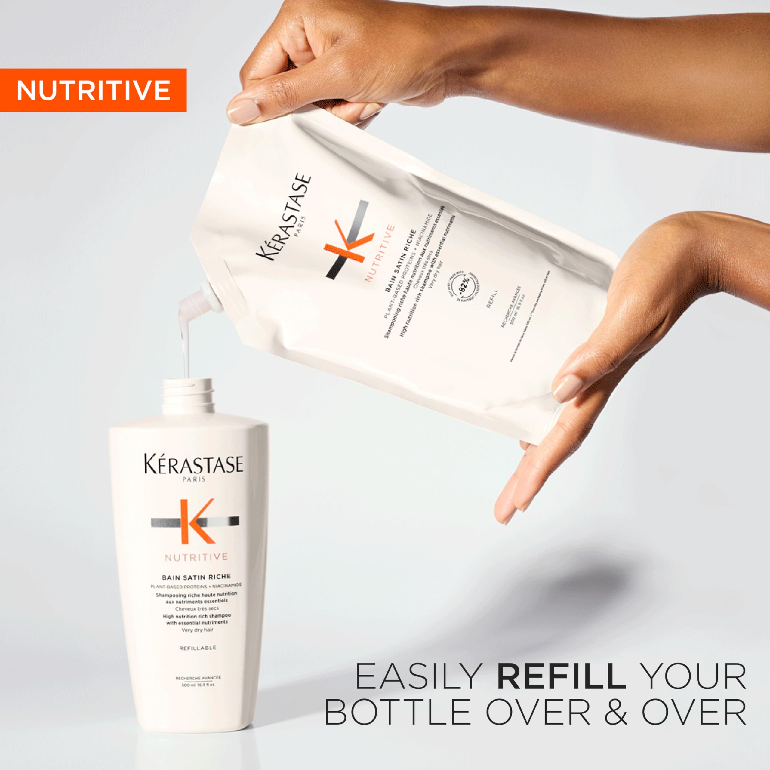 KÉRASTASE creamy lather texture demonstrating gentle nourishing clean