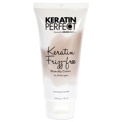 Keratin Perfect KP Frizz-free bottle showing salon-quality results