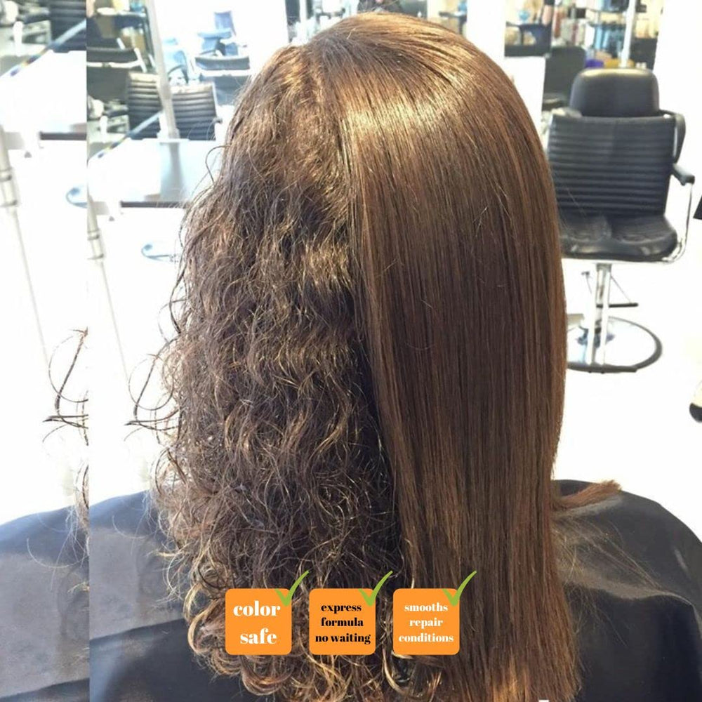 Kerazon Professional Application scene demonstrates product layering on hair