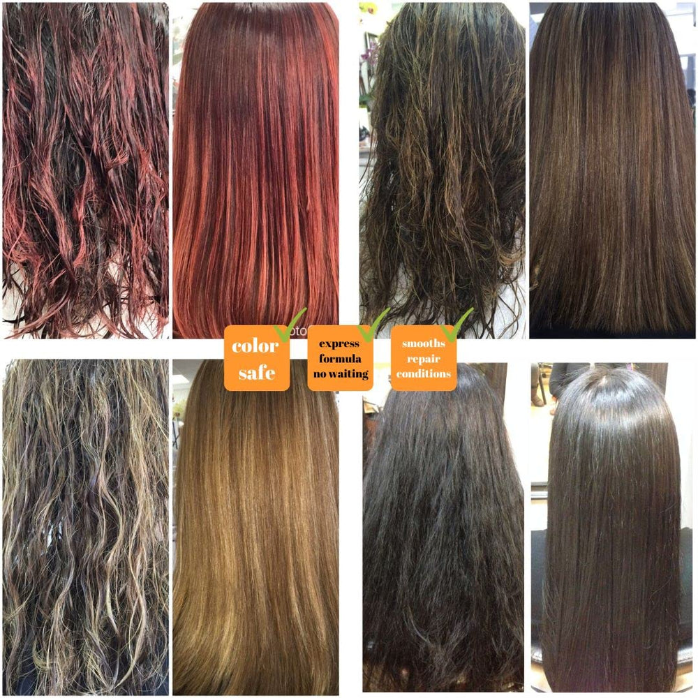 Kerazon Professional Post-treatment hair close-up reveals added shine