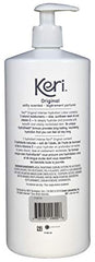 Keri Original Lotion texture closeup shows creamy, fast-absorbing formula.