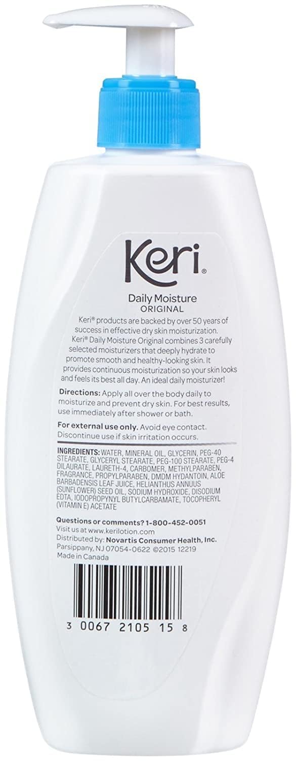 Keri Original Moisture Therapy hand-application visual showing smoothing on skin.