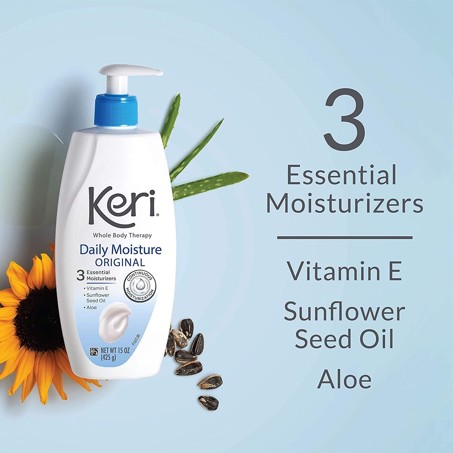 Keri Original Moisture Therapy cream close-up showing rich texture for easy application.