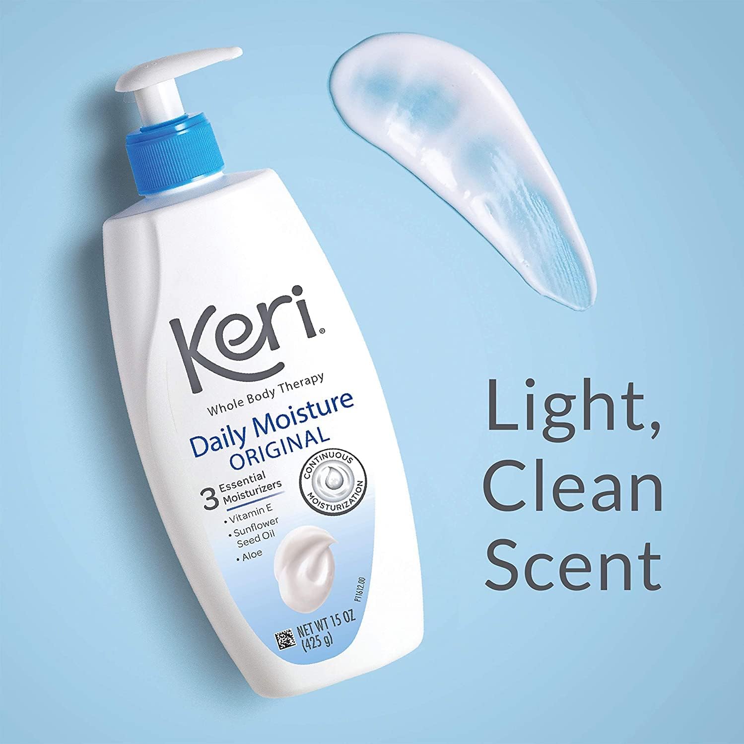 Keri Original Moisture Therapy twist-cap bottle ready for quick, on-demand moisture.