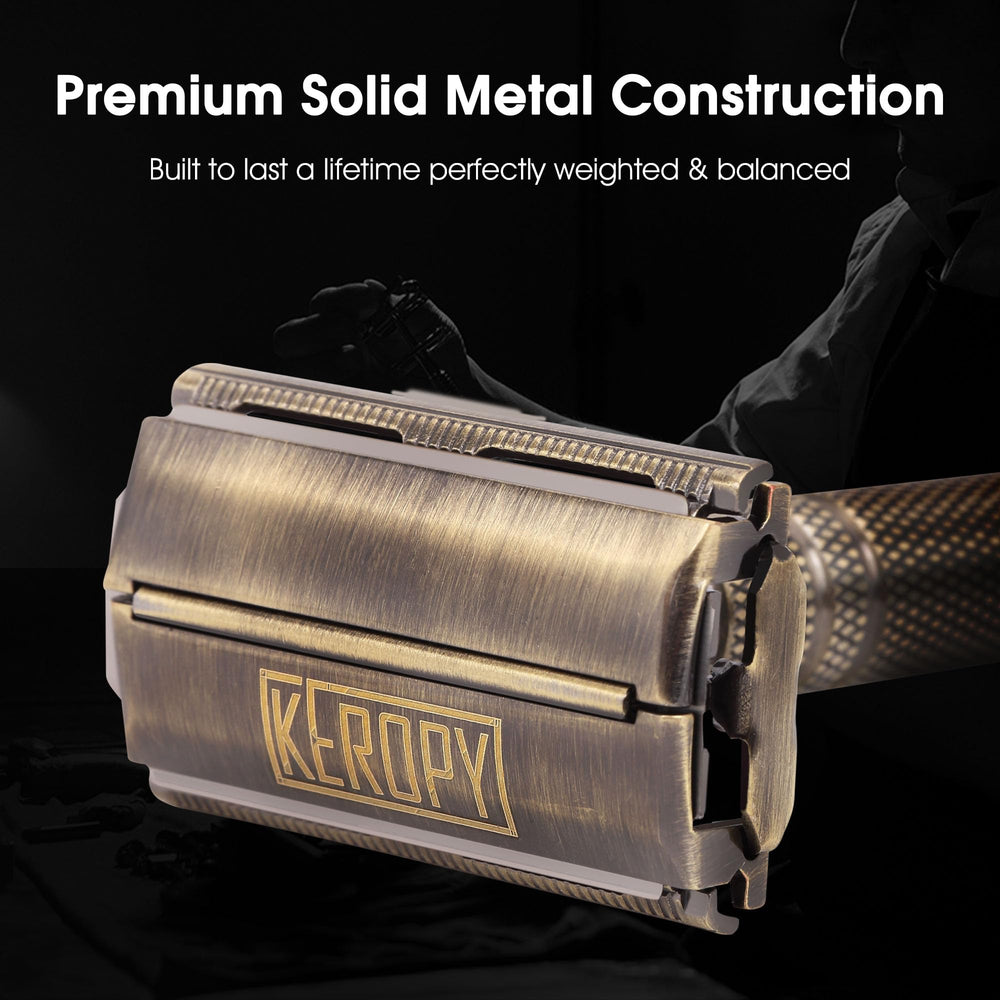 Keropy heavy-brass feel for a premium daily shave experience