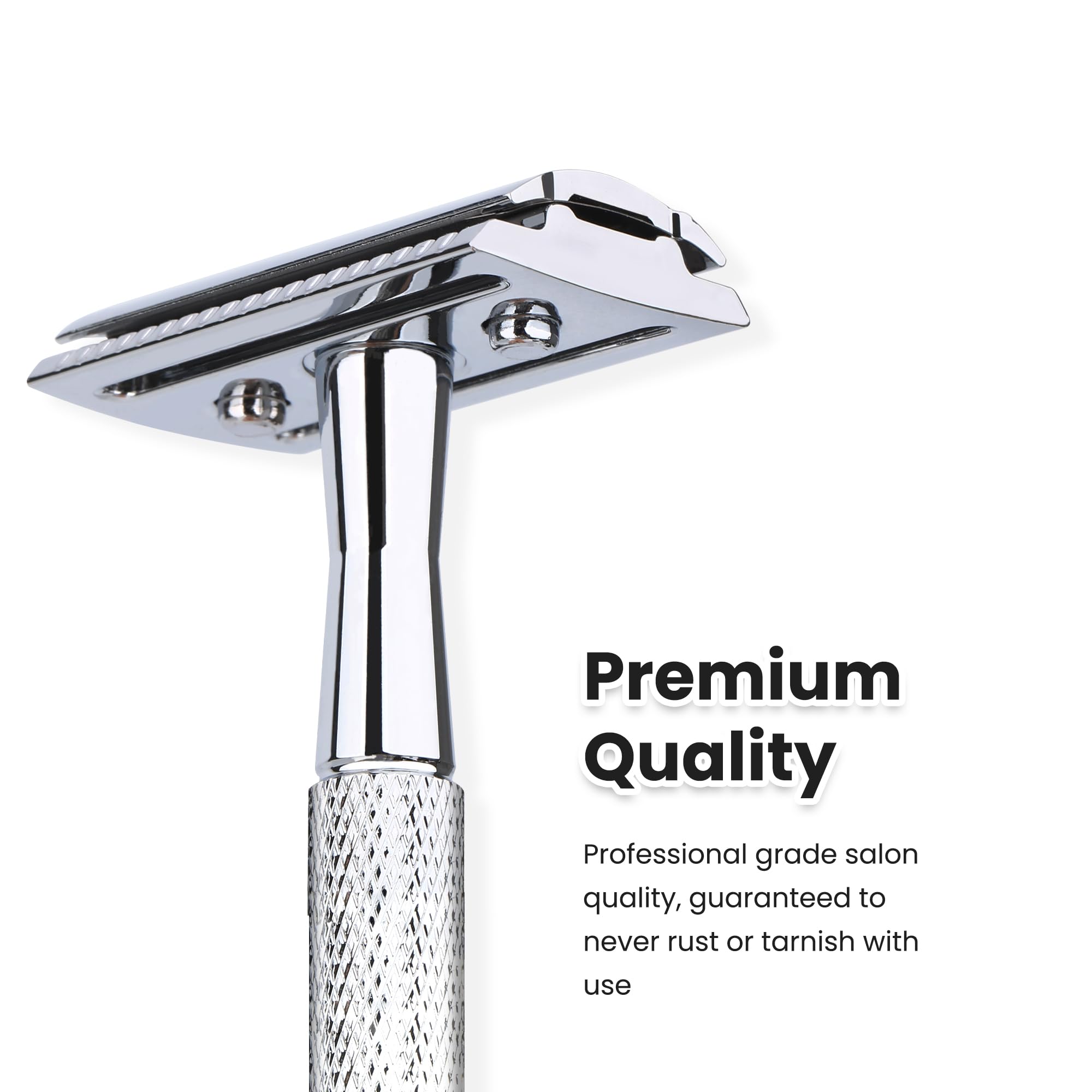 Keropy razor handle zinc alloy close-up shows durable construction