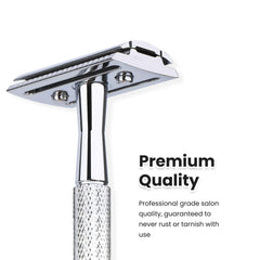 Keropy razor handle zinc alloy close-up shows durable construction