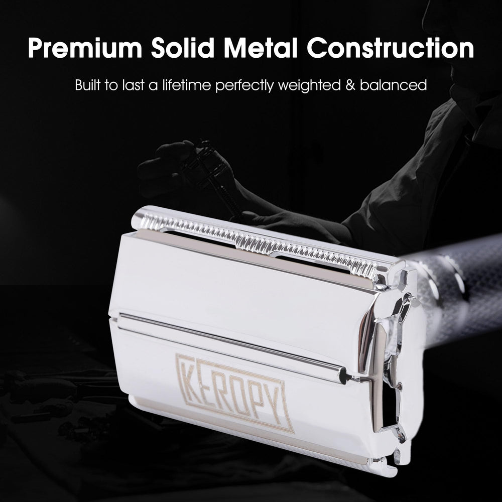 Keropy razor designed for sensitive skin with smooth glide.