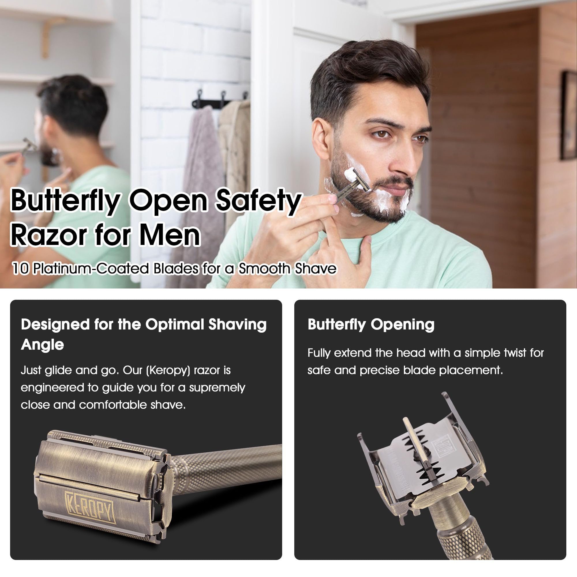 Keropy wet shave setup scene highlighting ritual-ready tools