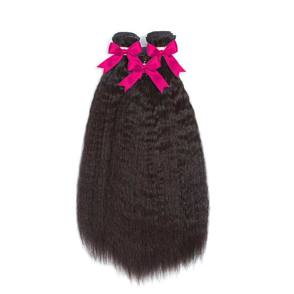 Kerriana Kinky Straight bundles quality weft detail indicating durability for long wear