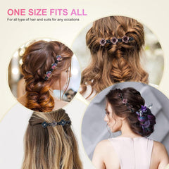 KERYALELA crystal flower clip bangs detail provides chic fringe styling.