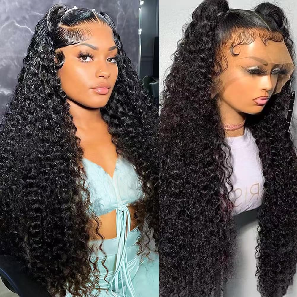 Keseyo water wave wig 30-inch lace front demonstrates natural movement for daily wear
