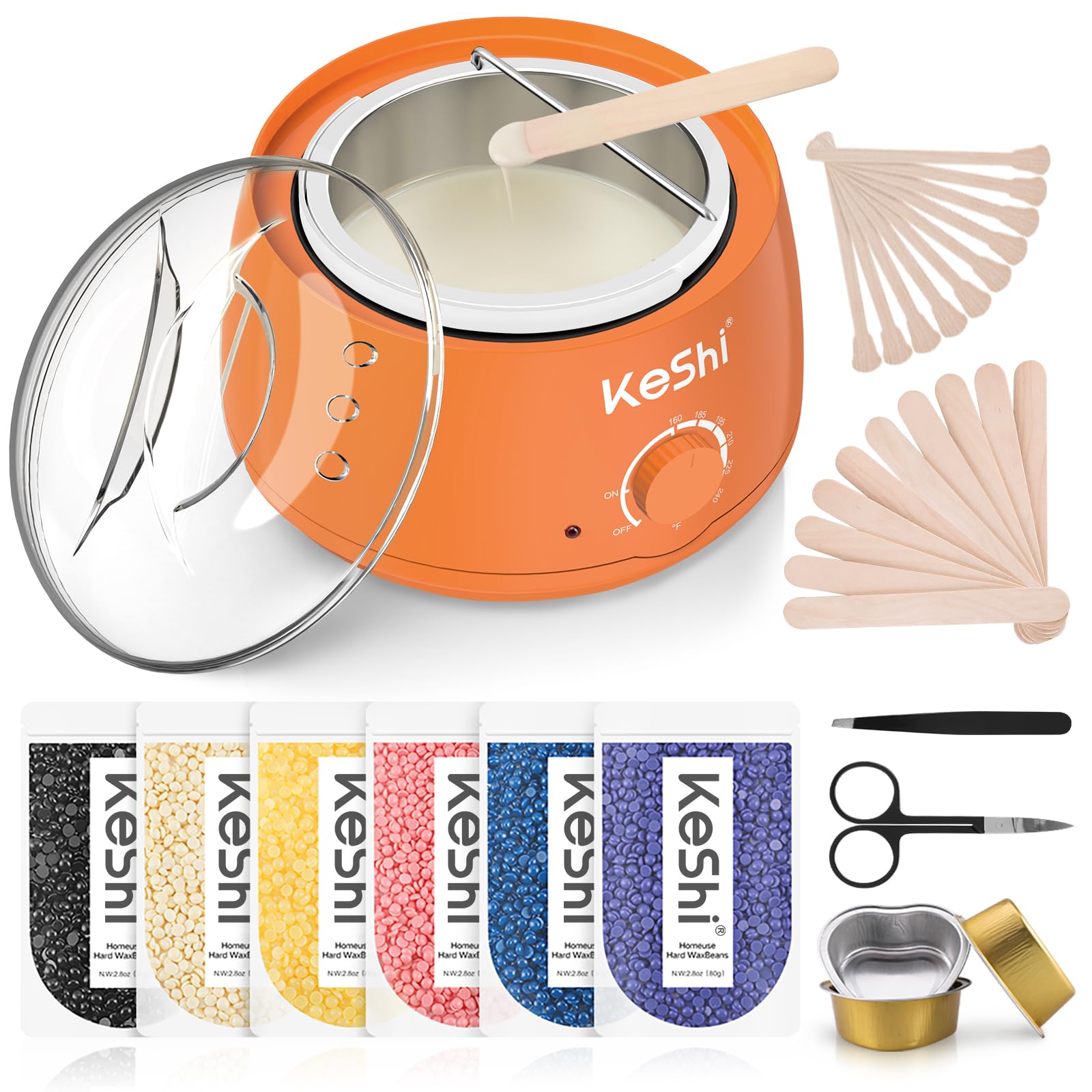 KeShi waxing kit supports full-body use, from brows to legs