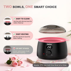 KeShi waxing beads rose for gentle hair removal and skin-kind pampering.