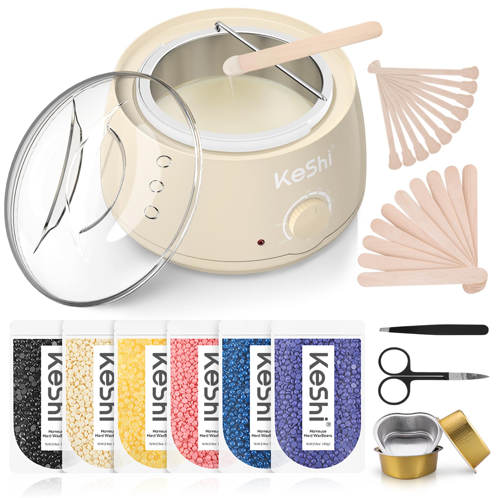 KeShi at-home waxing kit offers salon vibe with easy cleanup.