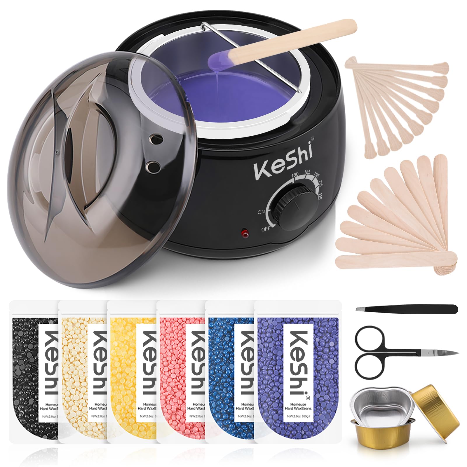 KeShi wax warmer 500ml heats evenly for at-home salon results.