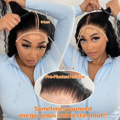 Keshon Deep Wave Wig back view highlights volume and natural fall.