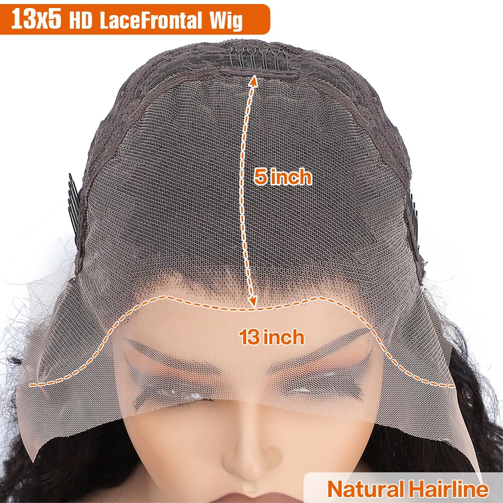 Keshon Deep Wave Wig side view shows seamless blends for everyday styling.