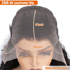 Keshon Deep Wave Wig side view shows seamless blends for everyday styling.