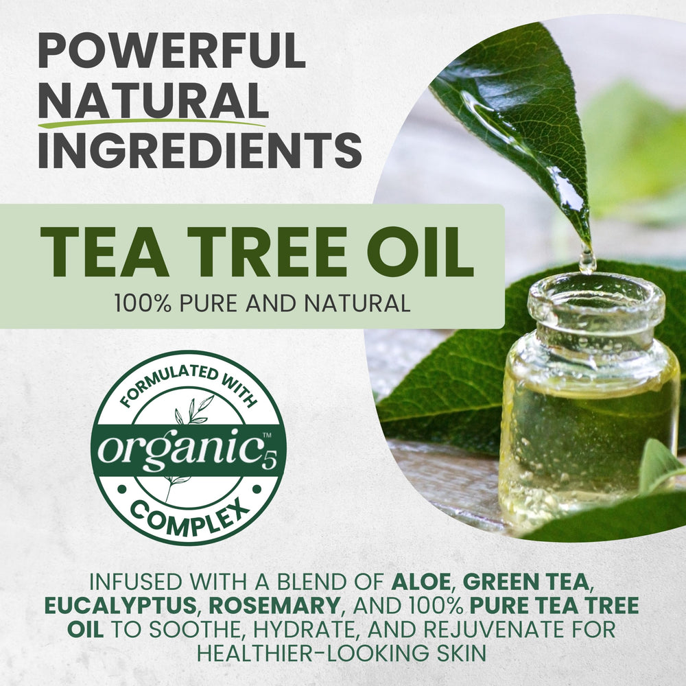 KESMEDIK Tea Tree Body Wash pour action demonstrates easy start to cleansing