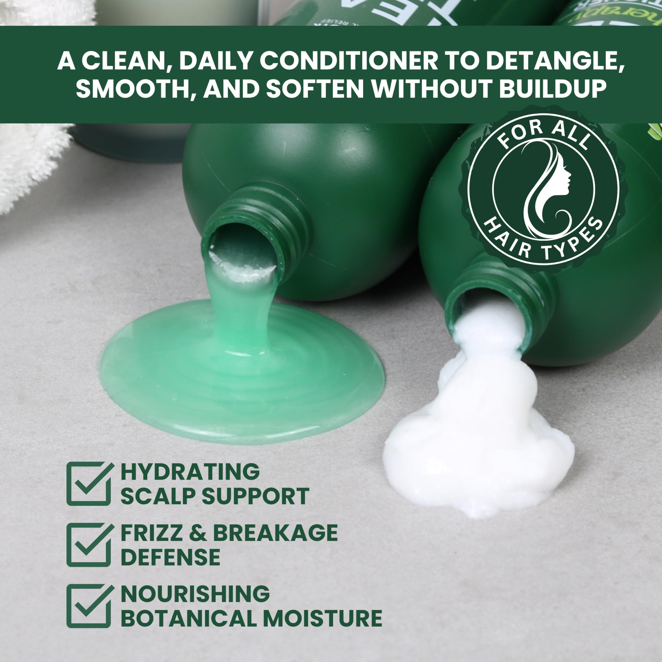 KESMEDIK Tea Tree Lavender Conditioner detangled hair with silky shine.