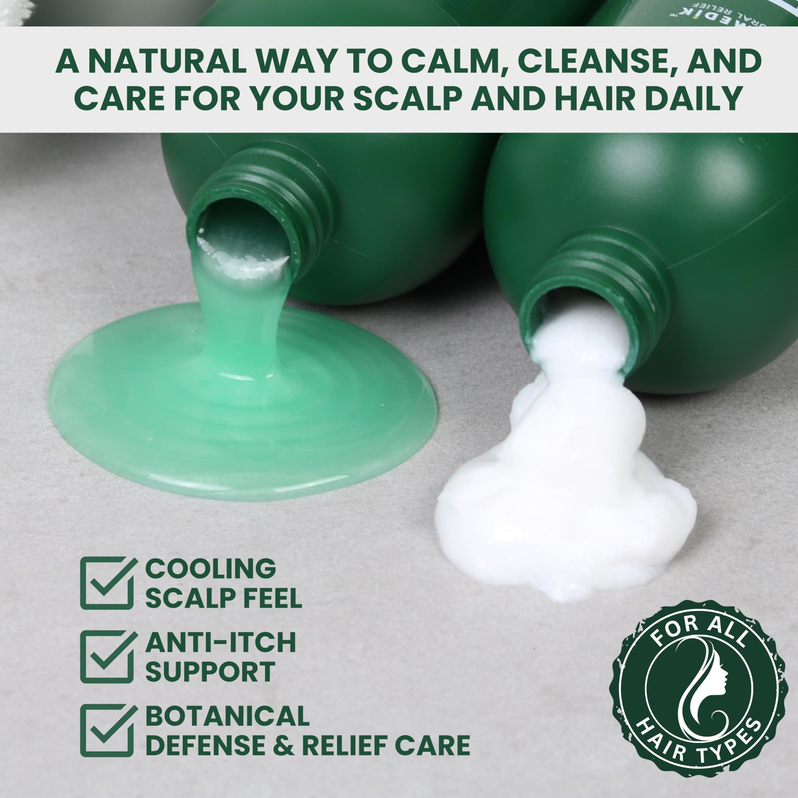 KESMEDIK Tea Tree Lavender Shampoo lather delivers a cooling wash that soothes the scalp
