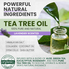 KESMEDIK Tea Tree Oil Lavender blend highlights calming fragrance and skin protection