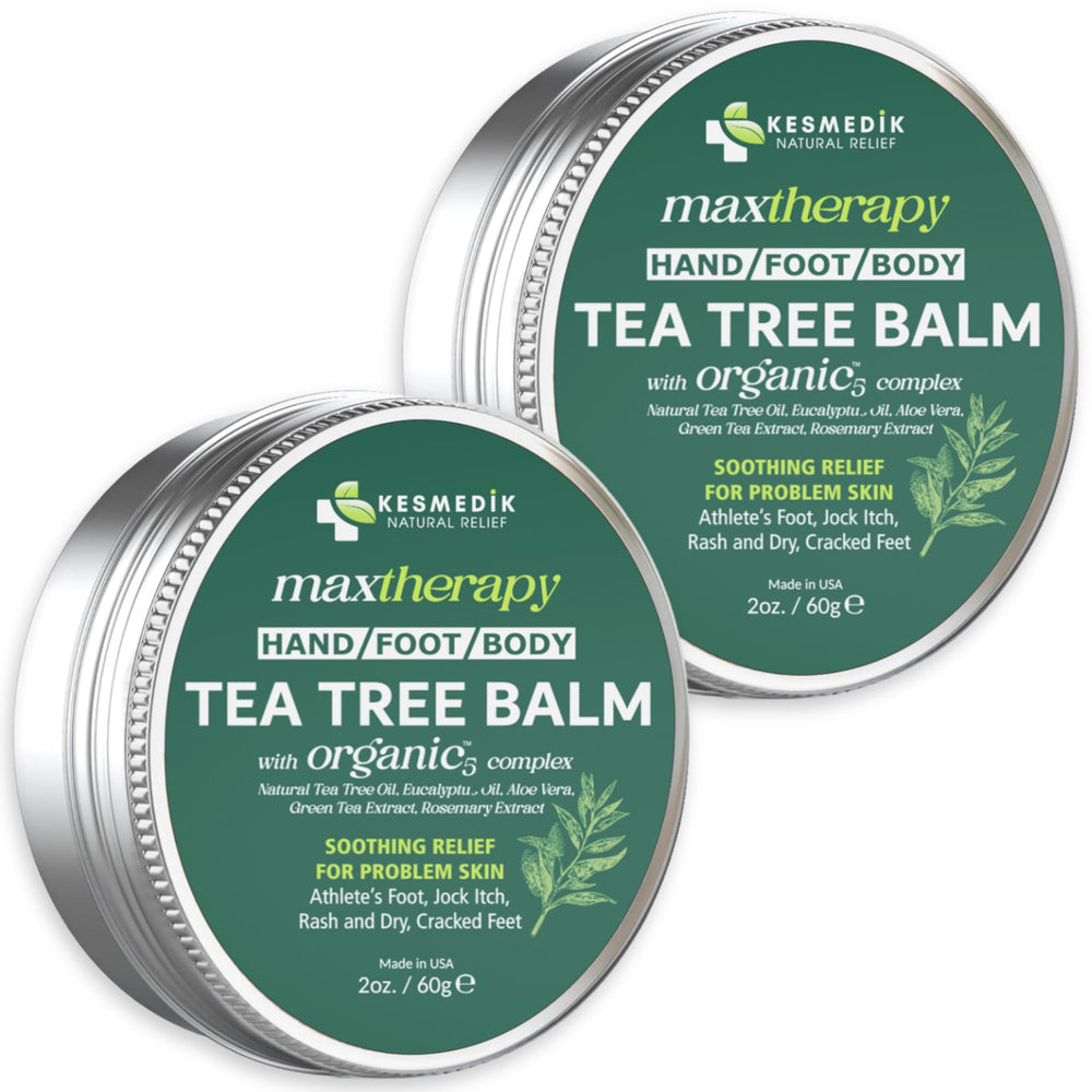 KESMEDIK Tea Tree Oil MaxTherapy Balm bottle for itch relief and soothing skin