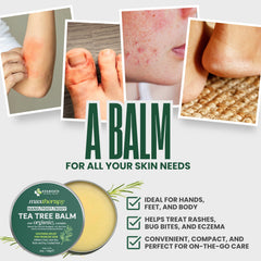 KESMEDIK balm being applied to irritated skin for cooling relief